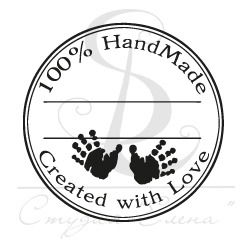 ФП штамп &quot;100% handmade&quot; в круге